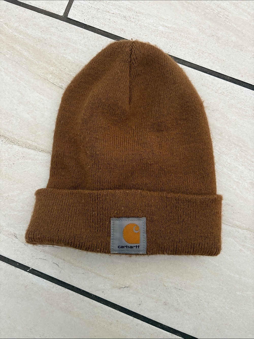 Carhartt Rib Knit Cuffed Beanie - Carhartt Brown